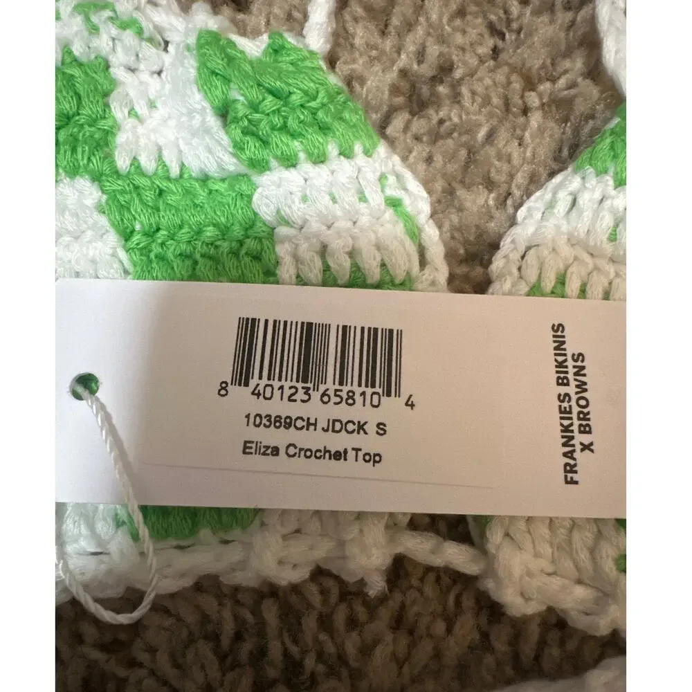 Frankies Bikinis Eliza Crochet Top Size Small New with tags